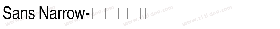 Sans Narrow字体转换